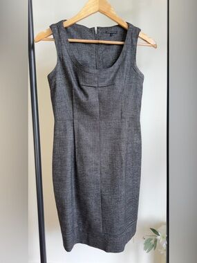 🖤 Theory Gray Sheath Dress Sleeveless Work Office Chic Minimalist Size 4